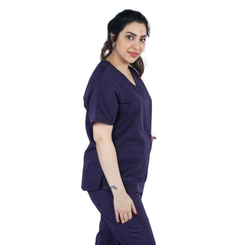 زي طبي نسائي لون بنفسجي غامق 105
