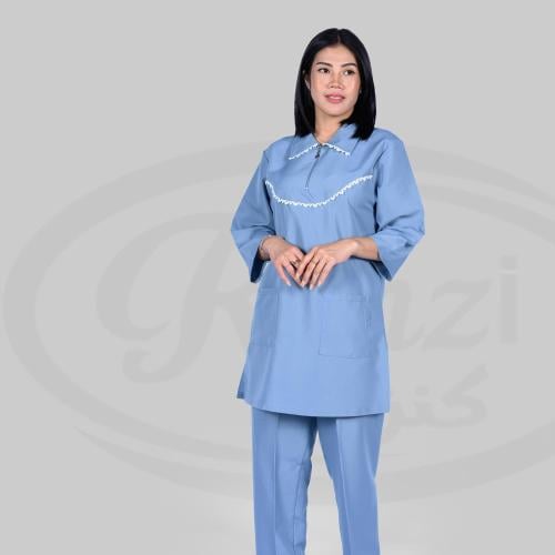زي عاملات لونين أنيقه