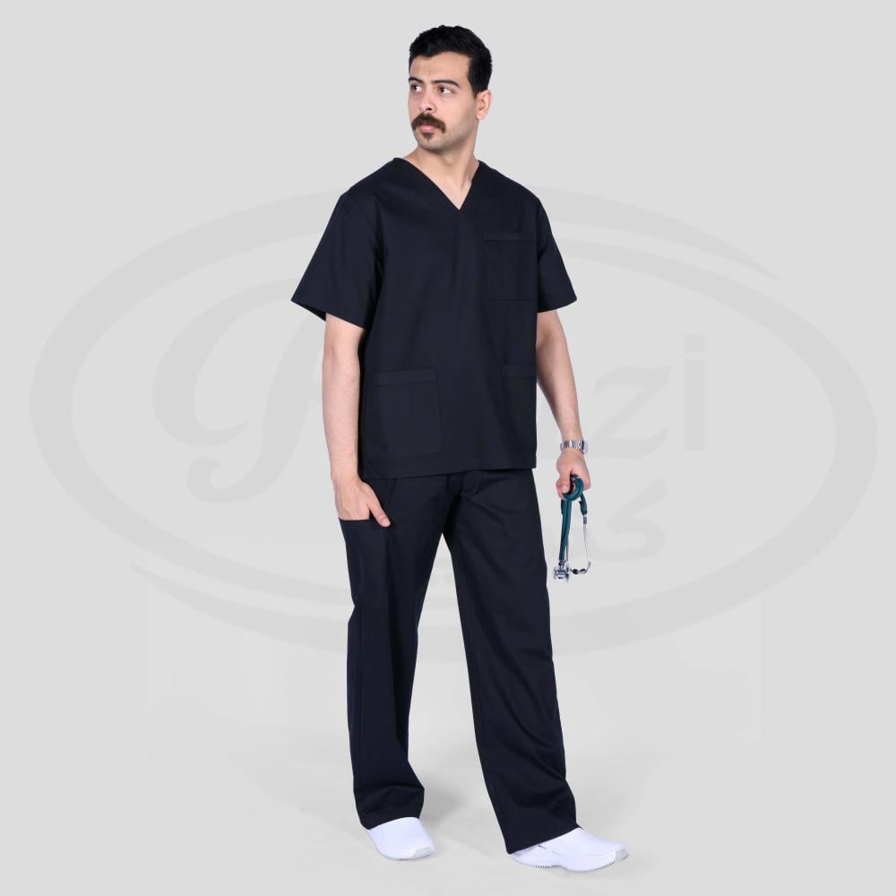 طقم سكراب طبي أسود للجنسين ANNO 1