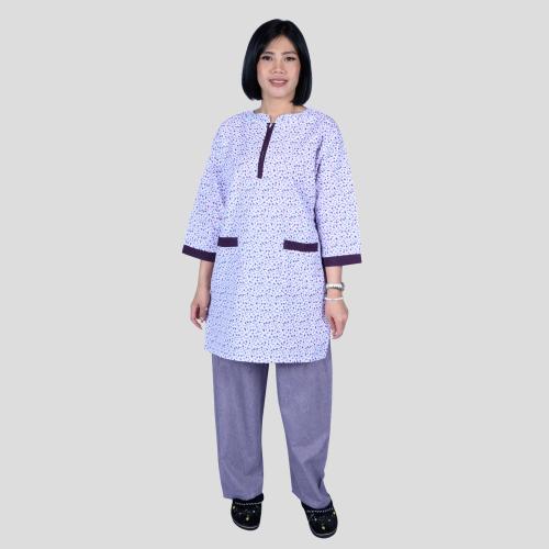 زي عاملة منزلية بطبعة زهور AX2