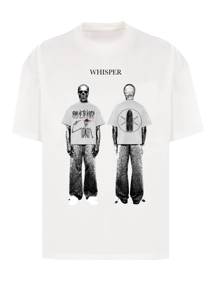 WHITE & BLACK T-SHIRT OVER SIZE