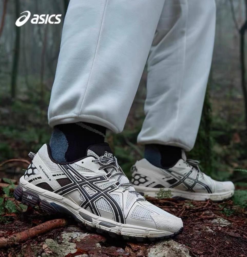 Asics black and white best sale