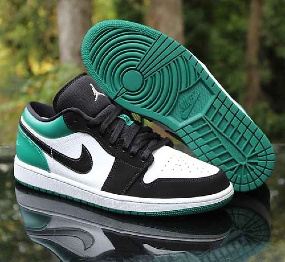 Nike Air Jordan 1 Low White Black Mystic Green