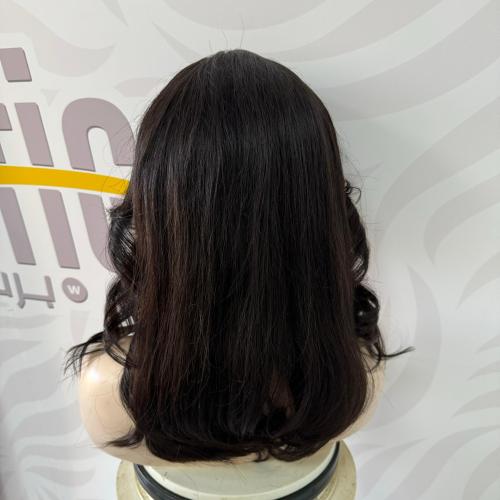 باروكة شعر طبيعي 16 انش اماميه دانتيل مدرجة