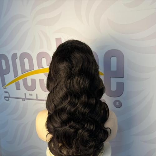 باروكة شعر طبيعي 16 انش جذور كامله فروه دانتيل ويف...