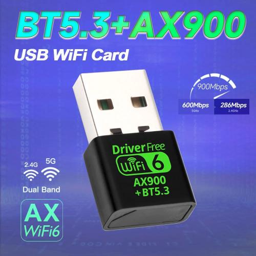 AX900 USB WiFi 6 & Bluetooth 5.3 2-in-1 محول لاسلك...