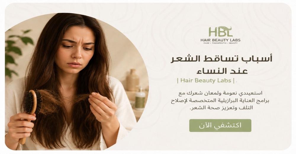 أسباب تساقط الشعر عند النساء — الأسباب الحقيقية والحلول الفعالة