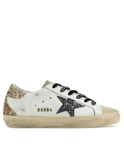 Golden goose Superstar distressed lace-up sneakers