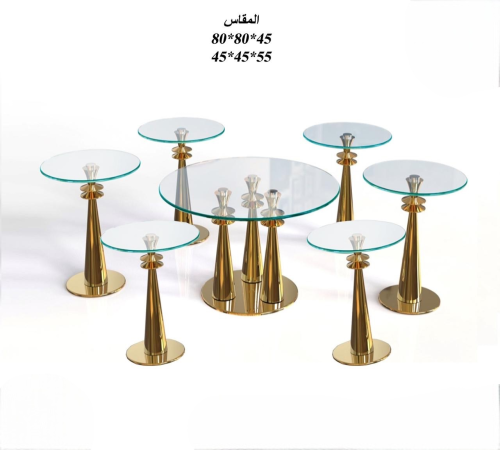 طقم استيل زجاج 6+1