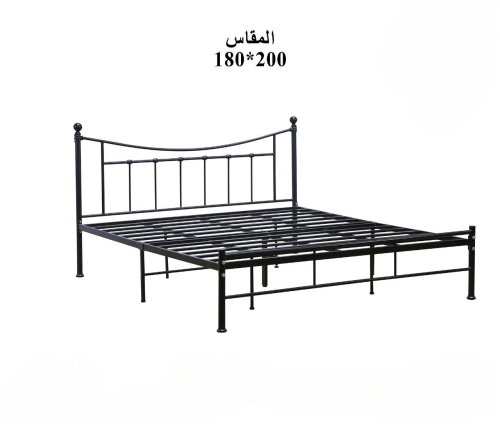 سرير حديد اسود 200*180