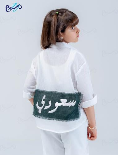 قميص كتان كم طويل