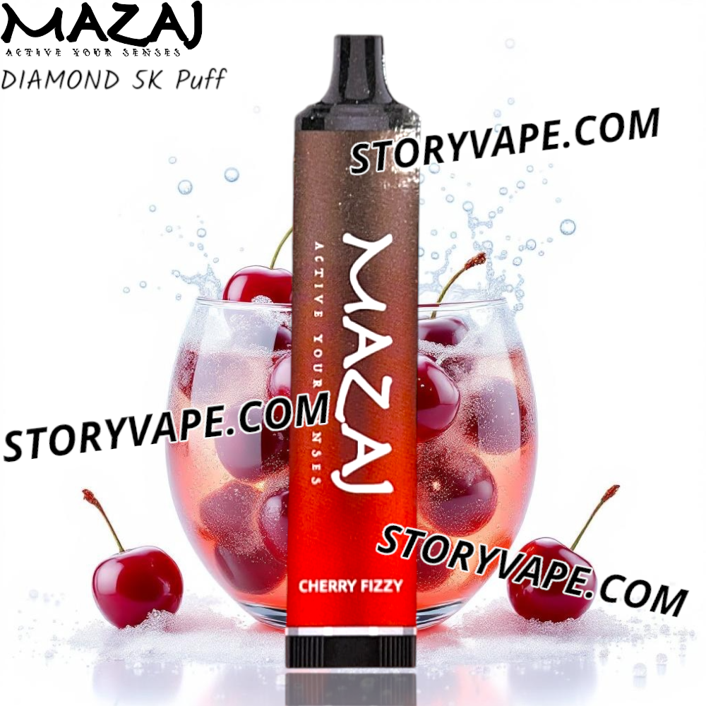 Mazaj Diamond Cherry Fizzy 5K Puff By Mazaj Disposable Store