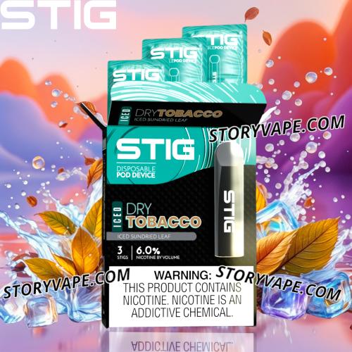 STIG Pod Device - ICED Dry Tobacco 300 Puff - Store Vape KSA - Cigar ,  Disposable , Kits , Best Online Vape Riyadh