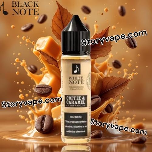 White Note Coffee Caramel Tobacco 60ML - By Black Note - Store Vape KSA -  Cigar , Disposable , Kits , Best Online Vape Riyadh
