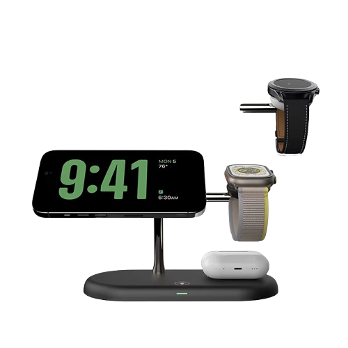 حامل شاحن لاسلكي 3 في 1 لهاتف