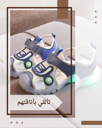حذاء للأطفال الصغار بإضاءة LED /أحذية صيفية للأطفا...