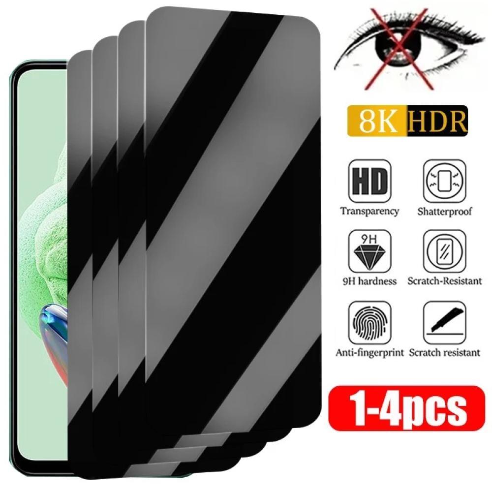 حامي شاشة الخصوصية من الزجاج لأجهزة Xiaomi Redmi يحمي الشاشة من التجسس