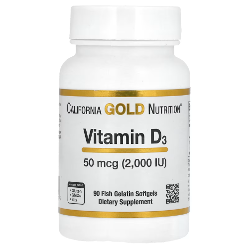 California Gold Nutrition, فيتامين د3، 50 مكجم (2,...