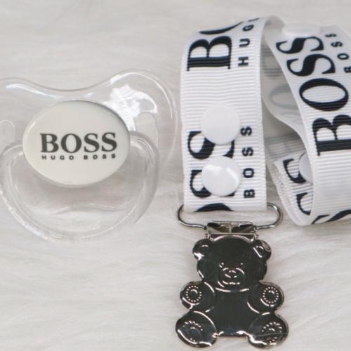 لهاية اطفال بوس Boss بلونين أبيض و أسود ( اختيار ا...
