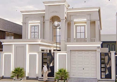 تصميم واجهة فيلا كلاسك