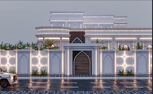تصميم واجهة فيلا أندلسي إسلامي
