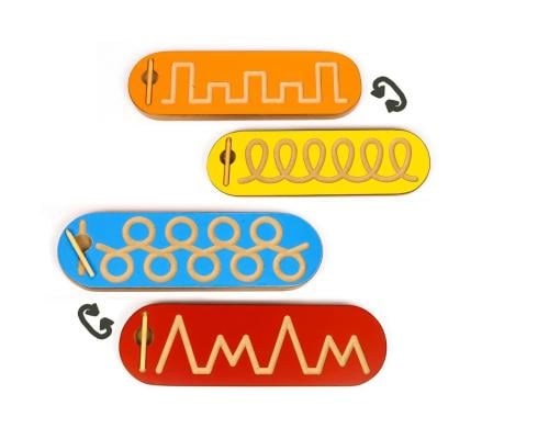 لوحة تعليم الكتابه وجهين Pre-Writing Board Set - 2...