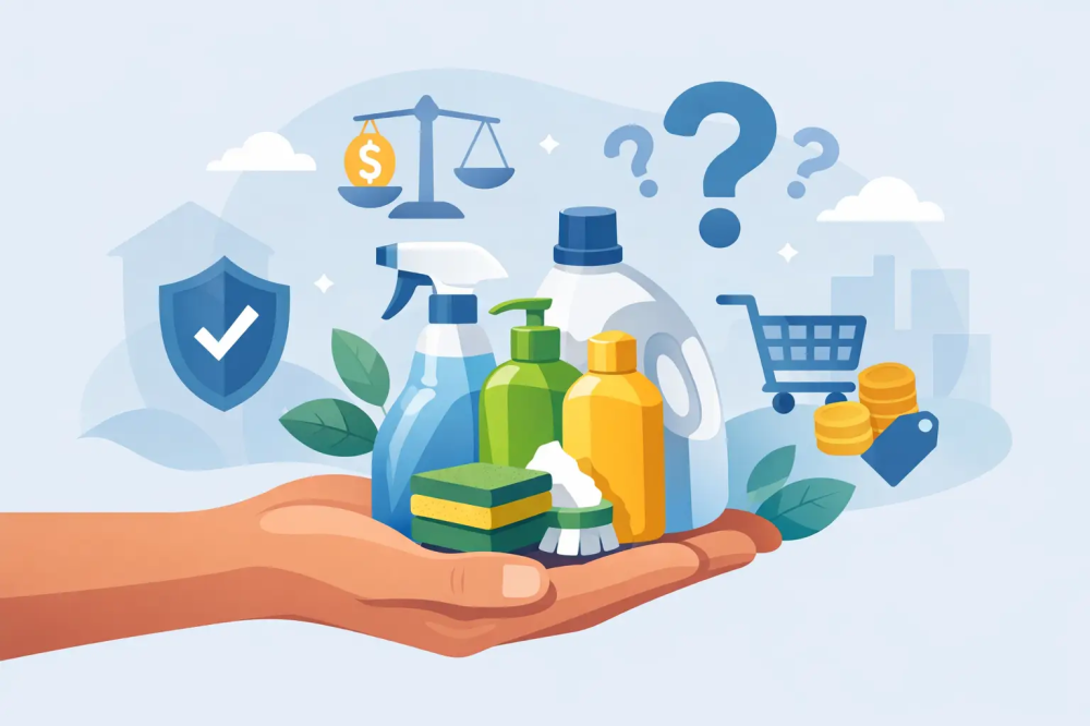 كيف أختار منتجات تنظيف آمنة بسعر مناسب؟