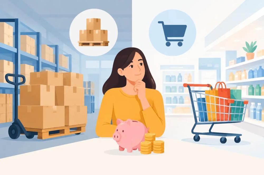 التسوق بالجملة أم التجزئة أيهما أوفر لميزانيتك؟