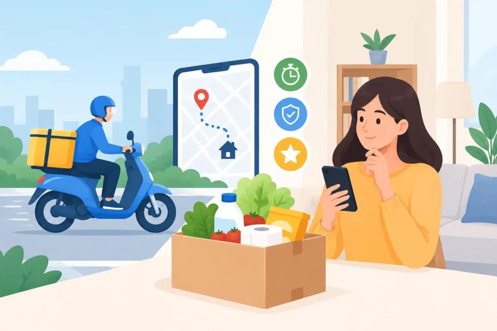 تقييم التوصيل السريع قبل شراء احتياجات المنزل