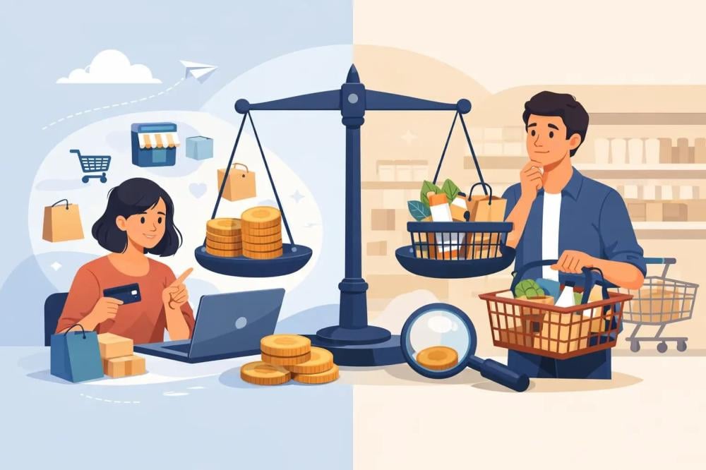 هل شراء الاحتياجات أونلاين أوفر؟ احسبها صح