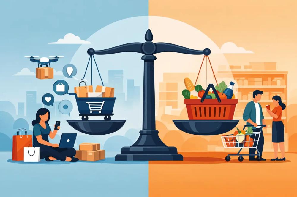 الشراء أونلاين أم السوبرماركت أيهما أوفر؟