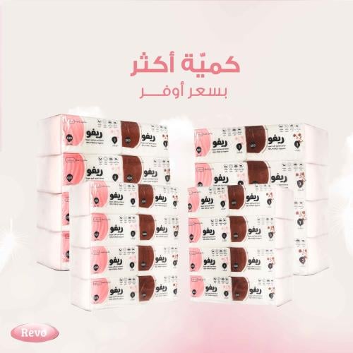 بكج 32 عبوة مناديل ريفو - 600 منديل فائق نعومة