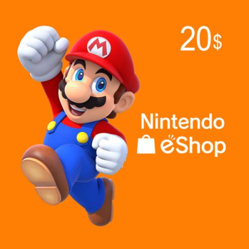 Nintendo e Shop 20$ (المتجر الأمريكي)