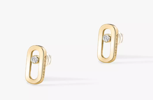Gold Move Uno Stud Earrings (طبق الأصل)