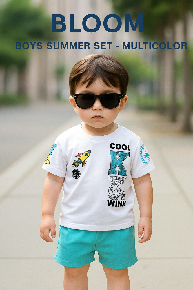 طقم أولاد بلوم الصيفي - ألوان متعددة