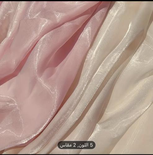 قماش الأورجانزا الملونة المناسب لصنع الفساتين الزف...
