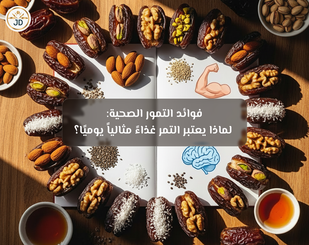 فوائد التمور الصحية تمر محشي مكسرات: لماذا يعتبر التمر غذاءً مثالياً يوميًا؟