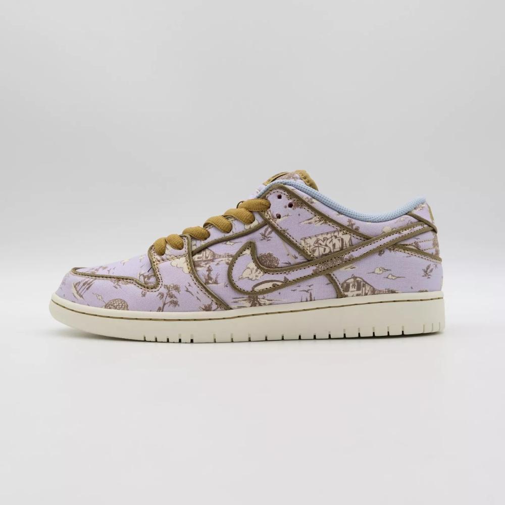 Nike SB Dunk Low Premium Toile City of Style Gold Grey Khaki Hero shoes