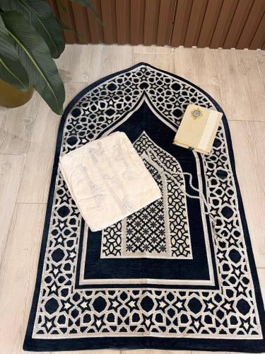 طقم سجاده تركيه مبطنه 1 سم وجلال صلاه قطن بارد ومص...