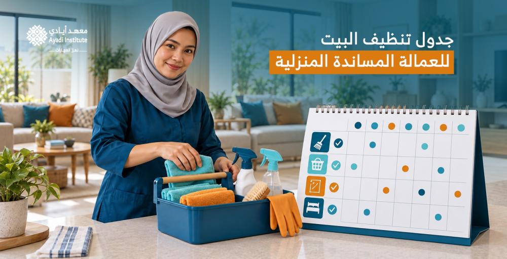جدول تنظيف البيت للعمالة المساندة المنزلية