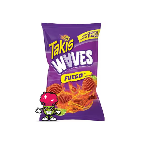 Takis Waves Fuego Potato Chips Hot Chili Pepper &...