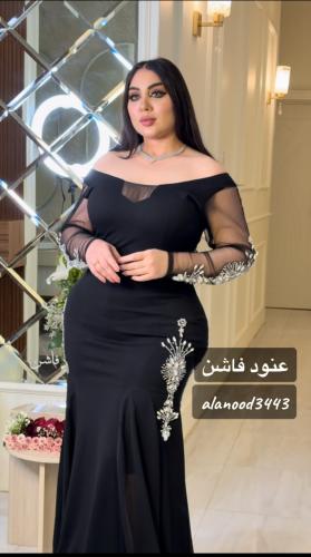 فستان كريب سكوبا شغل شك وكرستال