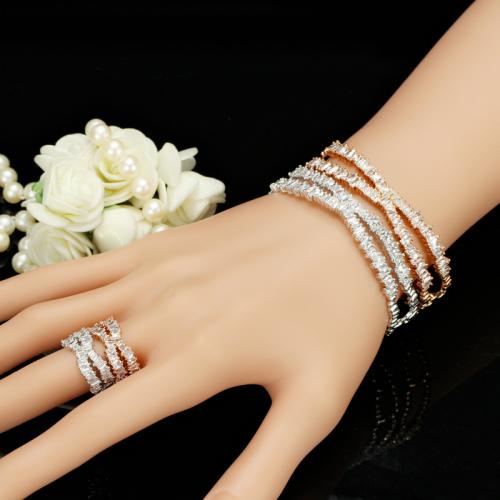 الإسورة الدائري للنساء ارتفع الذهب اللون حفل زفاف...