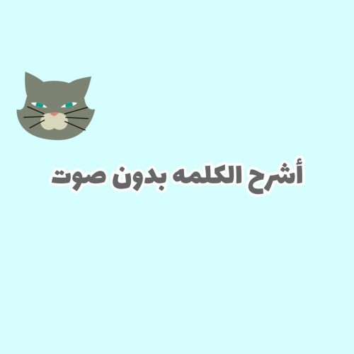 أشرح الكلمه بدون صوت