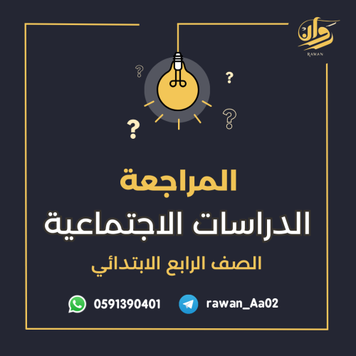 مراجعة اختبار نهائي الدراسات الاجتماعية - رابع ابت...