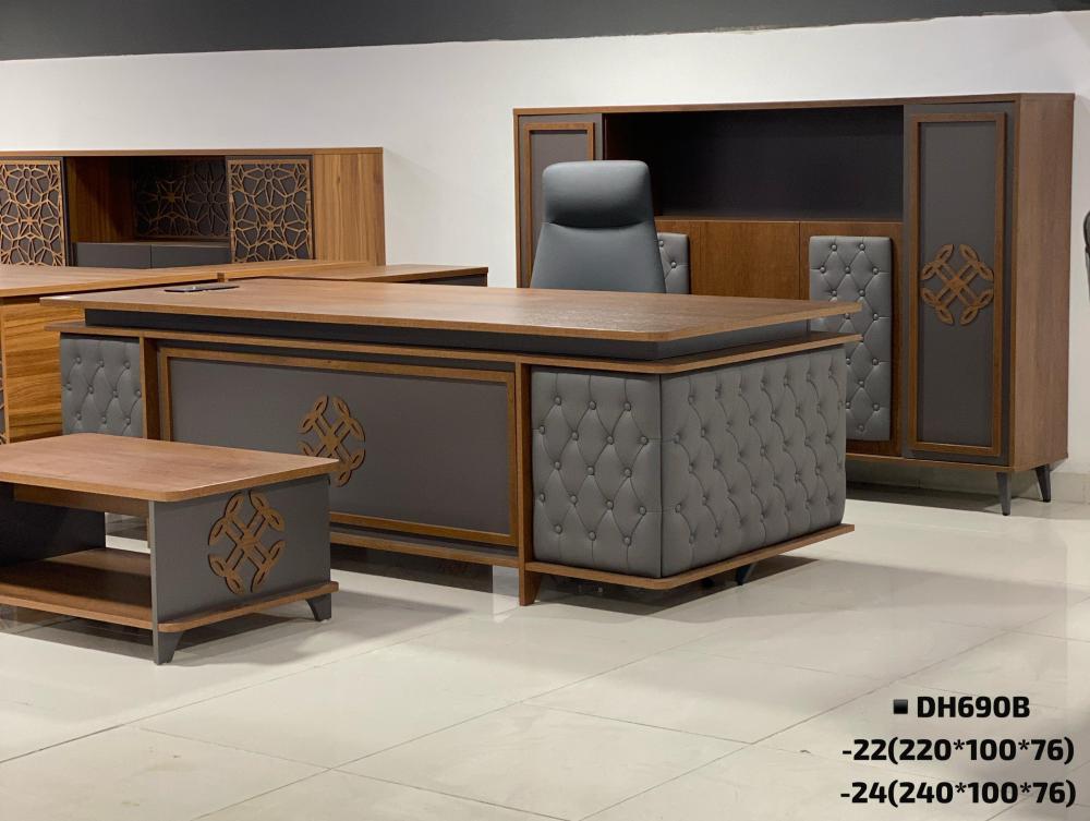 طقم مكتبي فخم 220 سم زاوية وطاولة مكتبيه
