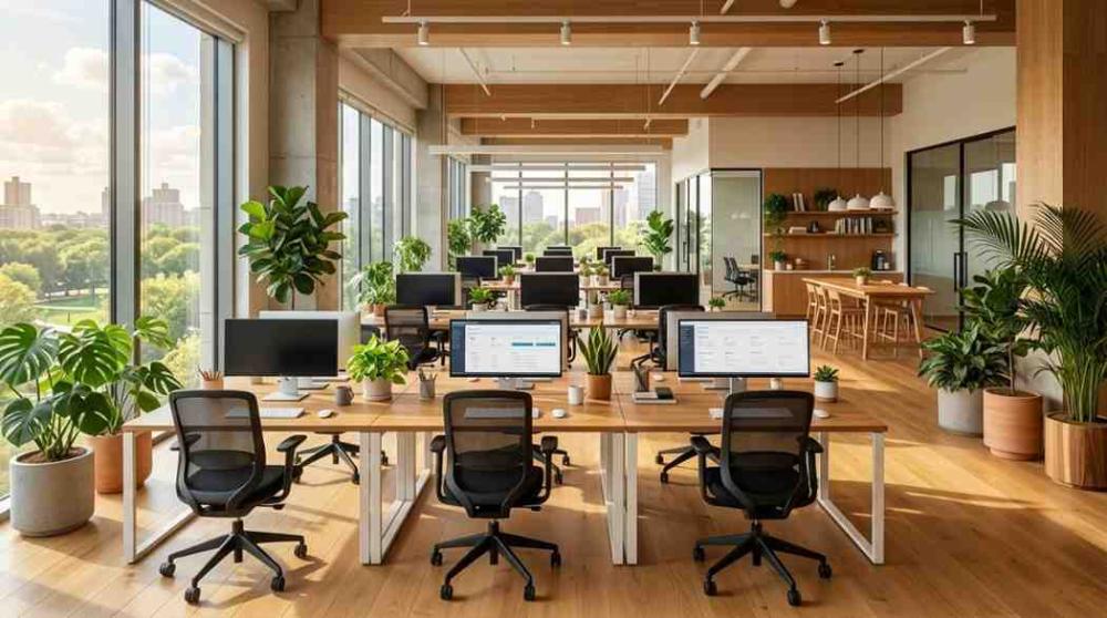 دليل تجهيز مكاتب الموظفين والمساحات المشتركة (Workstations): كيف تبني بيئة عمل تفاعلية ترفع الإنتاجية؟