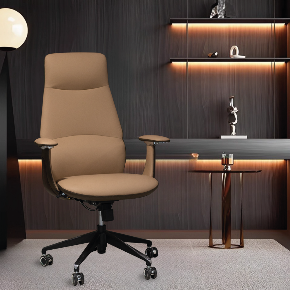 كراسي مكتب جلد متحرك فاخر