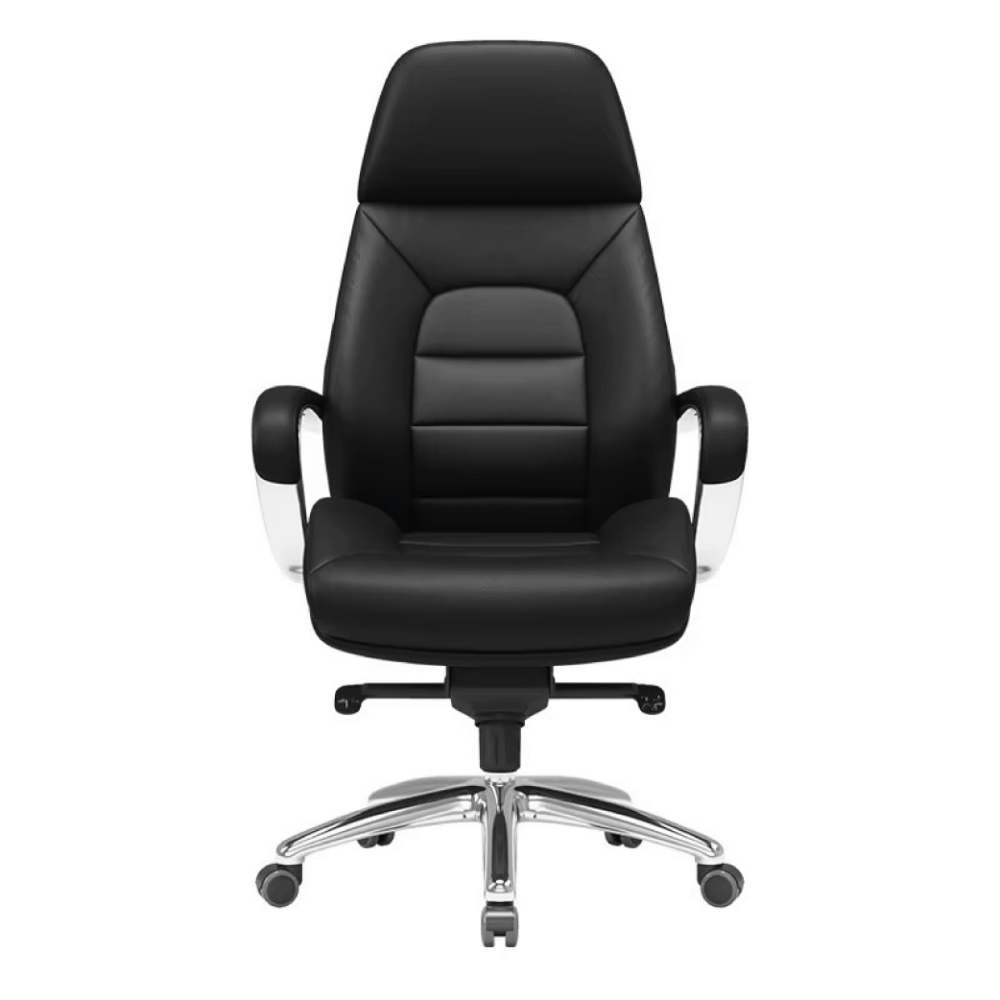 كرسي بنتلي أسود  متحرك ظهر عالي