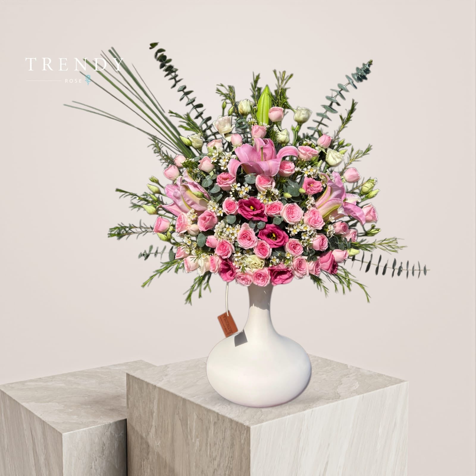 فازة ورد طبيعي